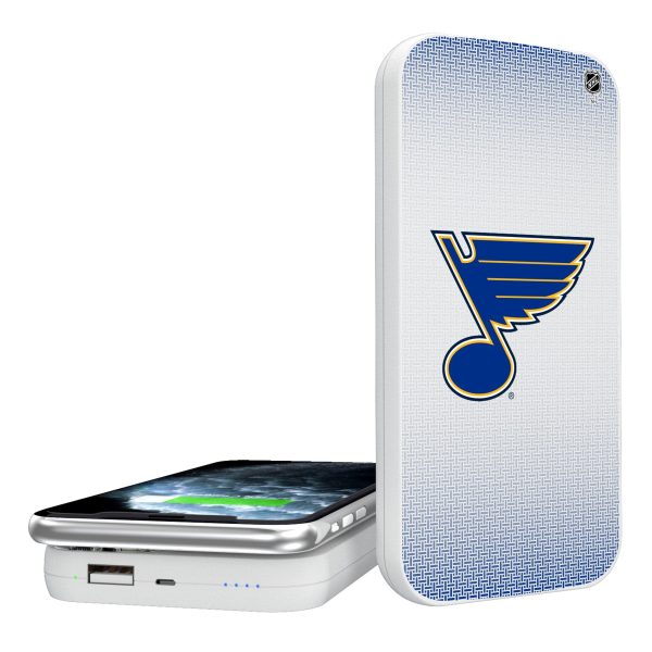 St. Louis Blues Linen 5000mAh Portable Wireless Charger For Discount