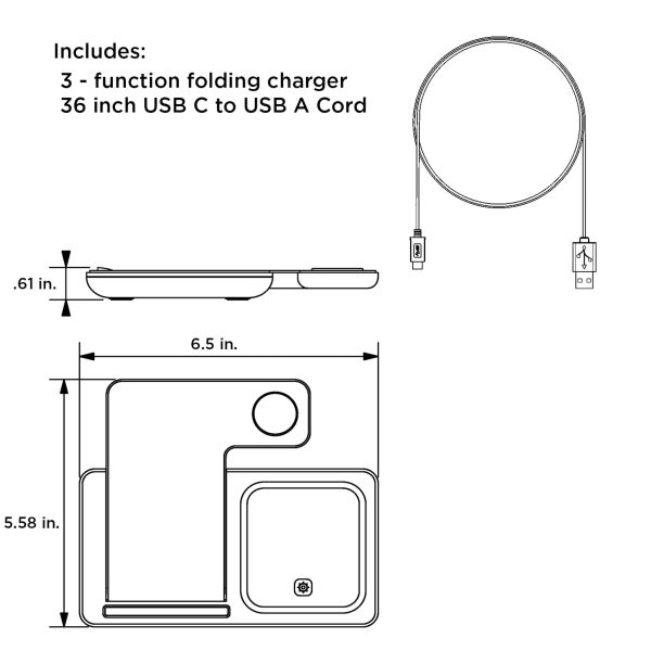 Golden State Warriors Linen 3 in 1 Charging Station Discount - Image 4