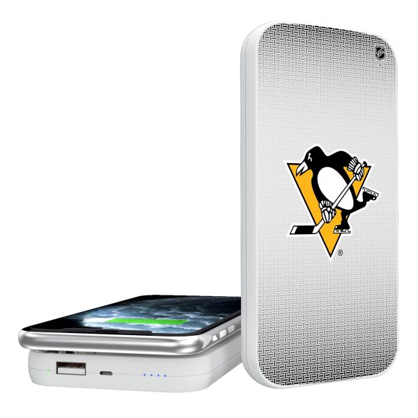 Pittsburgh Penguins Linen 5000mAh Portable Wireless Charger Supply