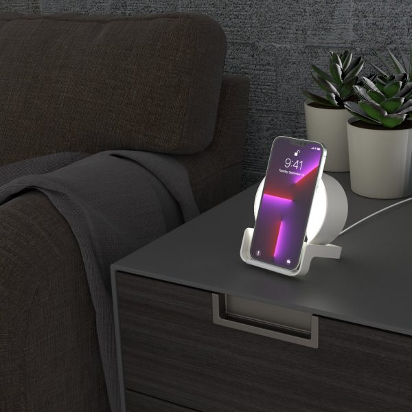 Edmonton Oilers Linen Night Light Charger and Bluetooth Speaker Hot on Sale - Image 3
